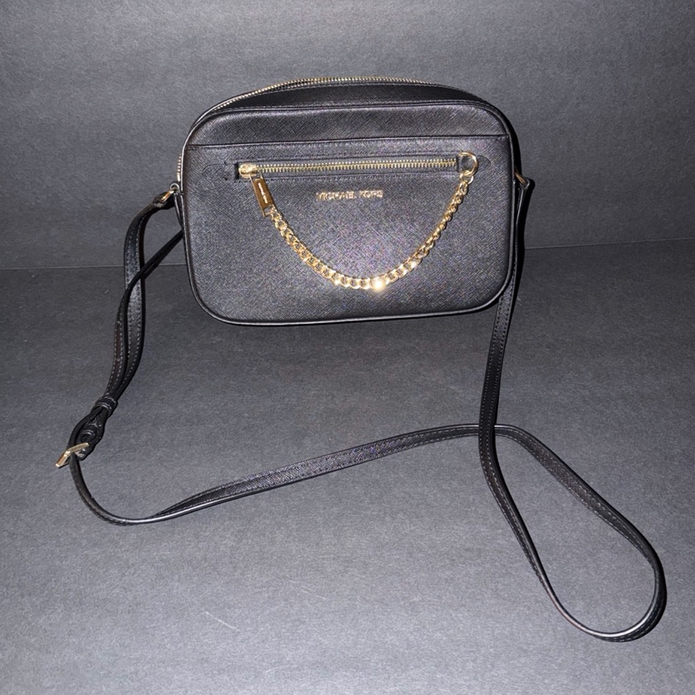Michael Kors Black and Gold‎ Crossbody Bag